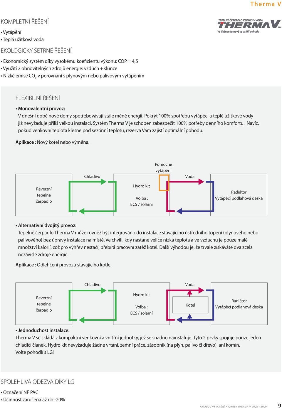 Pokrýt 100% spotřebu vytápěcí a teplé užitkové vody již nevyžaduje příliš velkou instalaci. Systém Therma V je schopen zabezpečit 100% potřeby denního komfortu.