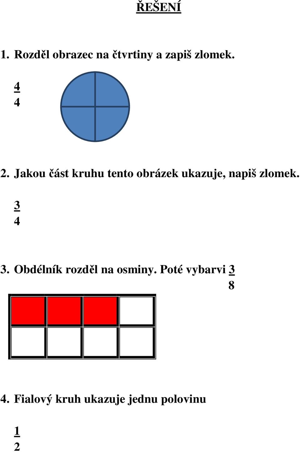 Jakou část kruhu tento obrázek ukazuje, napiš