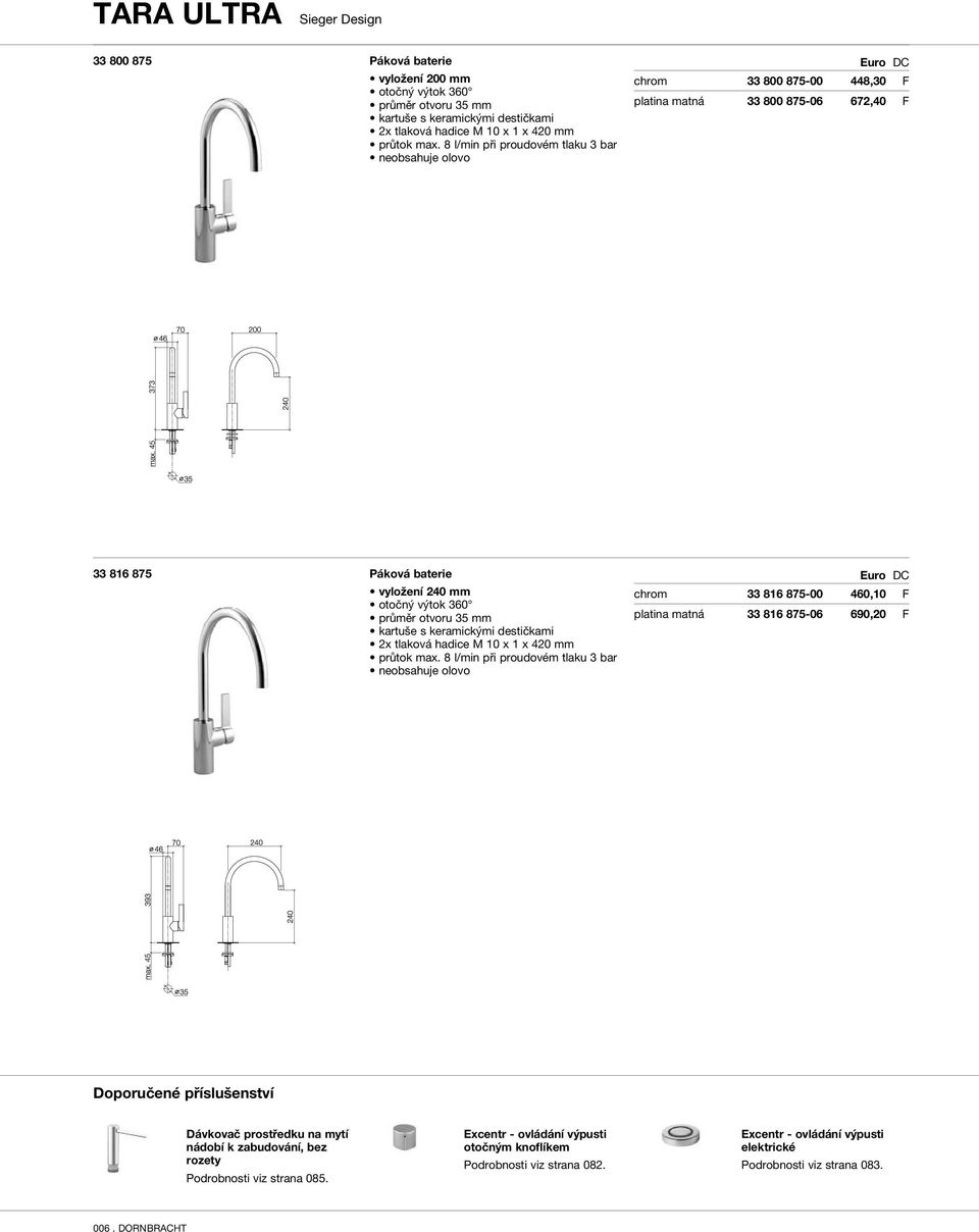 tlaková hadice M 10 x 1 x 420 mm průtok max.