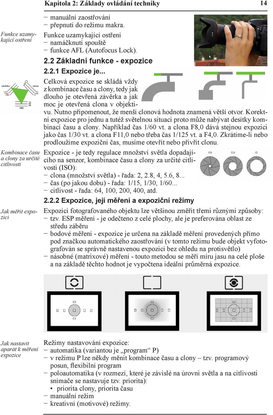 .. Celková expozice se skládá vždy z kombinace času a clony, tedy jak dlouho je otevřená závěrka a jak moc je otevřená clona v objektivu.