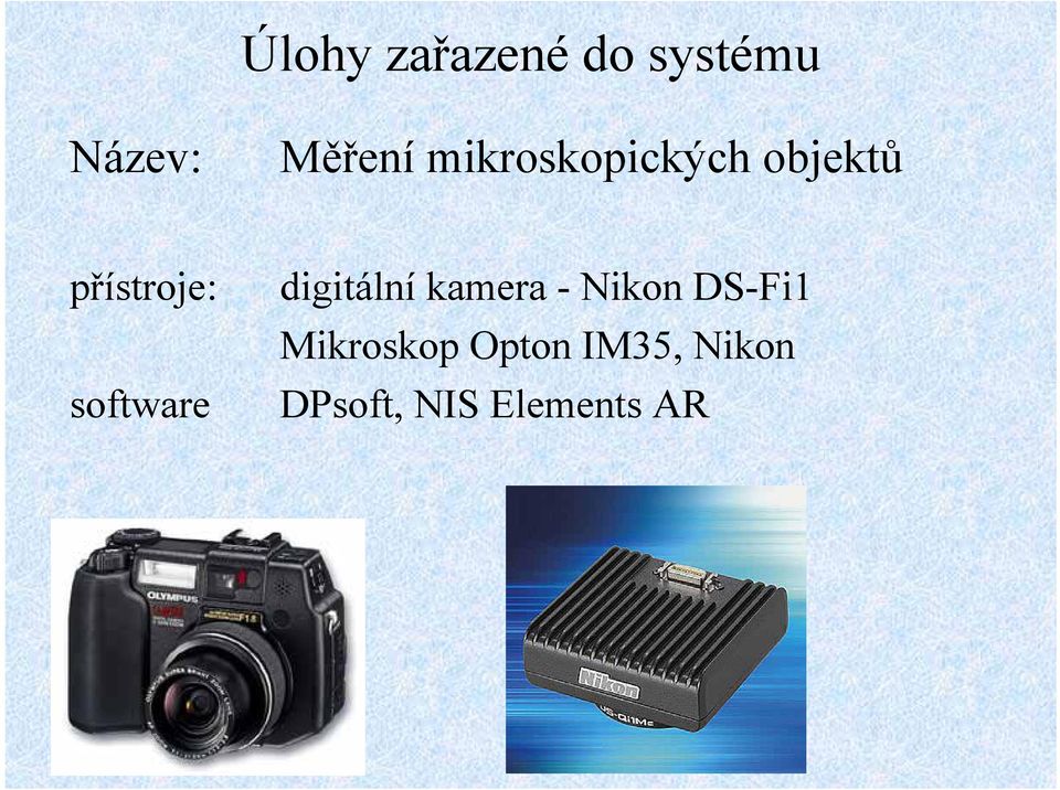 software digitální kamera - Nikon DS-Fi1