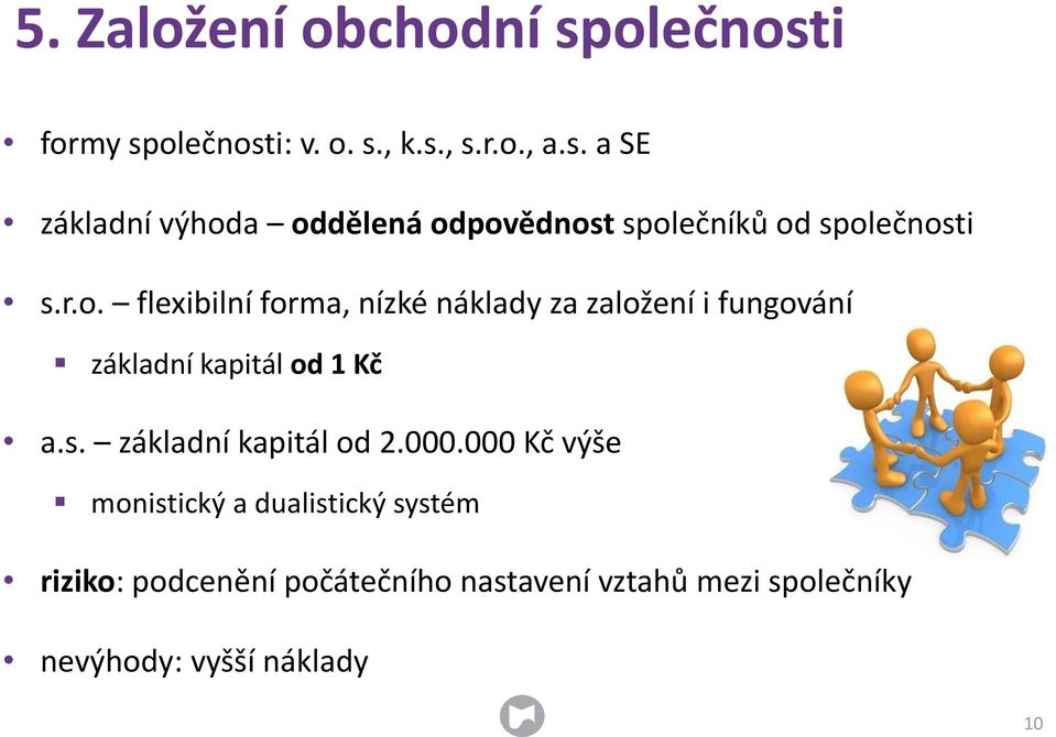 základní kapitál od 2.000.