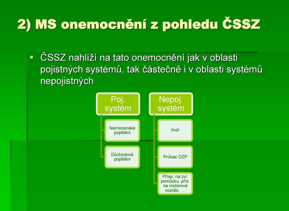 nepojistných Poj. systém Nepoj.