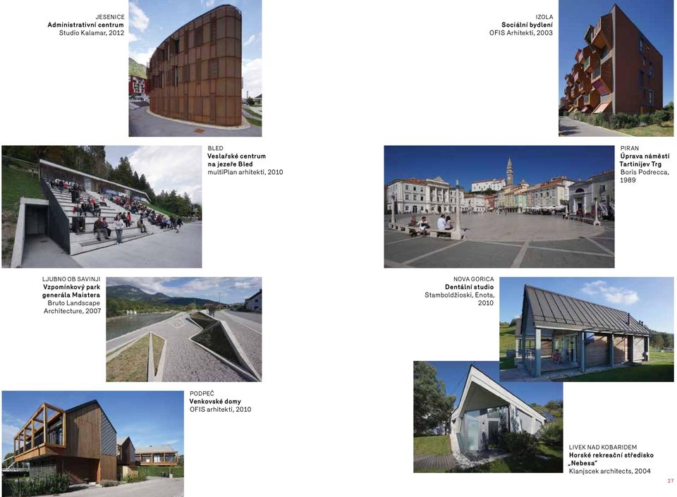 Vzpomínkový park generála Maistera Bruto Landscape Architecture, 2007 Nova Gorica Dentální studio Stamboldžioski, Enota,