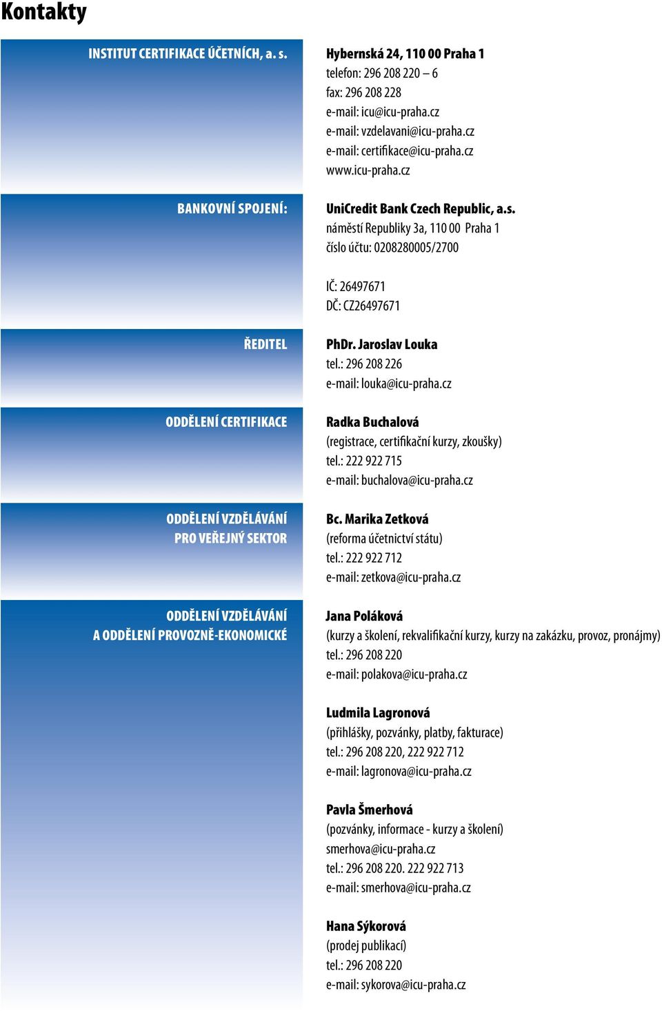 ojení: UniCredit Bank Czech Republic, a.s.