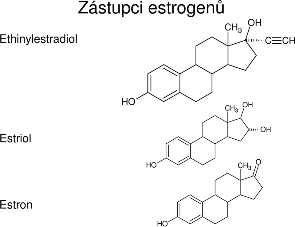 estrogenů H C CH