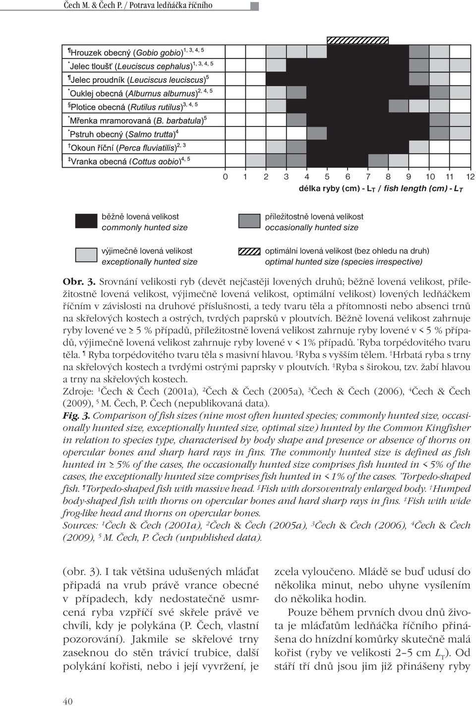příležitostně lovená velikost occasionally hunted size optimální lovená velikost (bez ohledu na druh) optimal hunted size (species irrespective) Obr. 3.