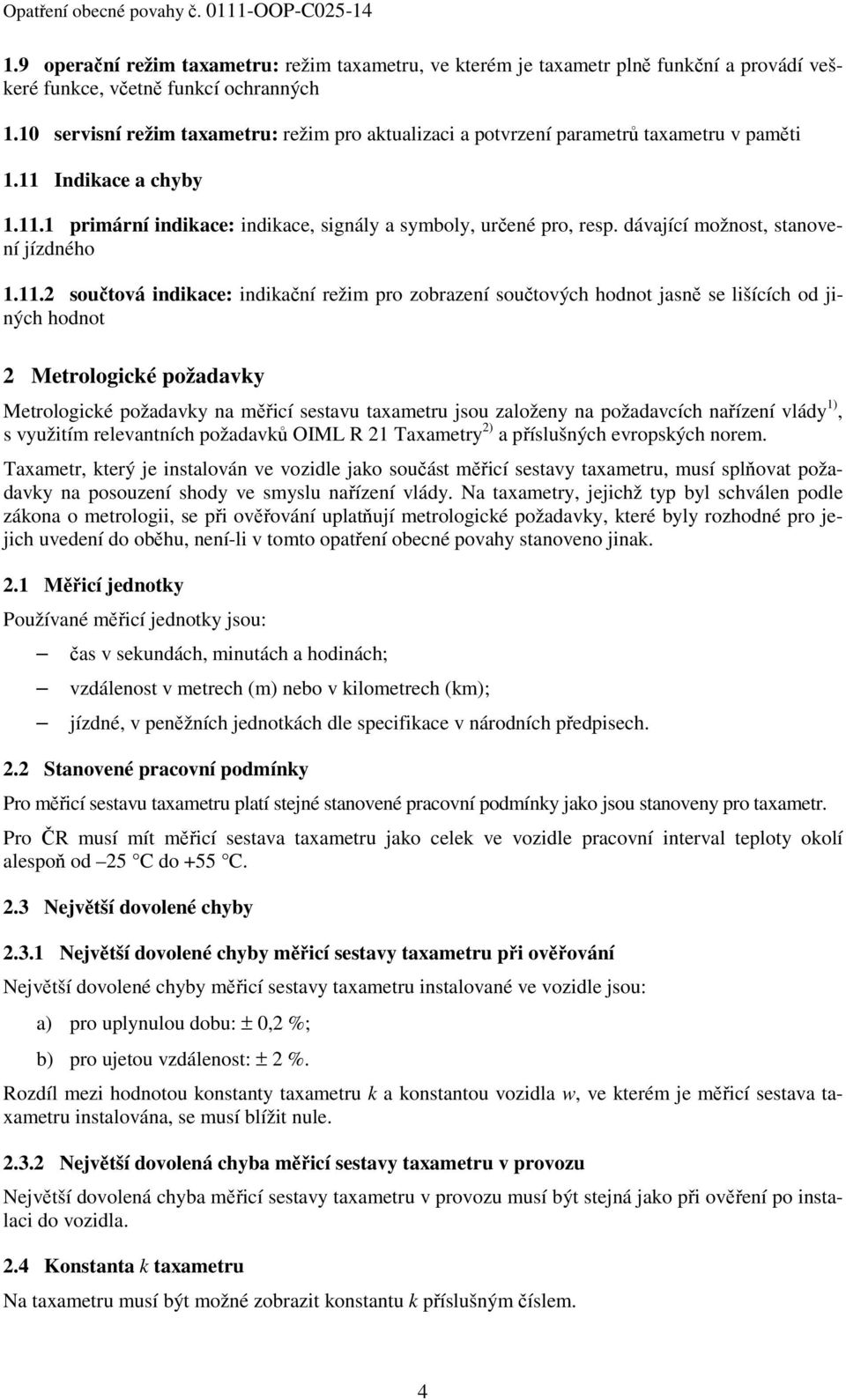 dávající možnost, stanovení jízdného 1.11.