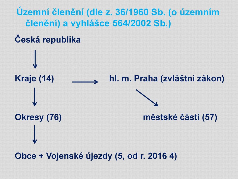 ) Česká republika Kraje (14) hl. m.