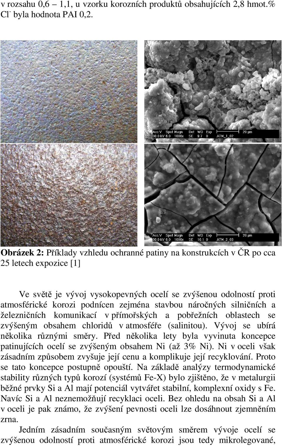 stavbou náročných silničních a železničních komunikací v přímořských a pobřežních oblastech se zvýšeným obsahem chloridů v atmosféře (salinitou). Vývoj se ubírá několika různými směry.