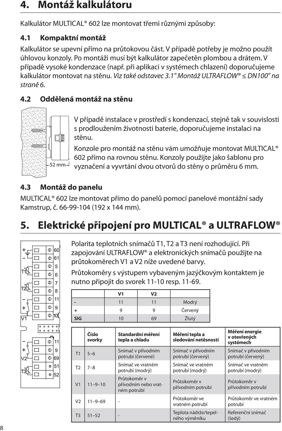 1" Montáž ULTRAFLOW DN100" na straně 6. 4.
