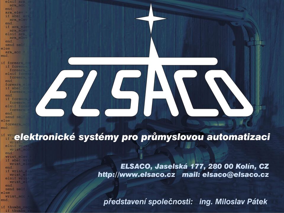 elsaco.cz mail: elsaco@elsaco.