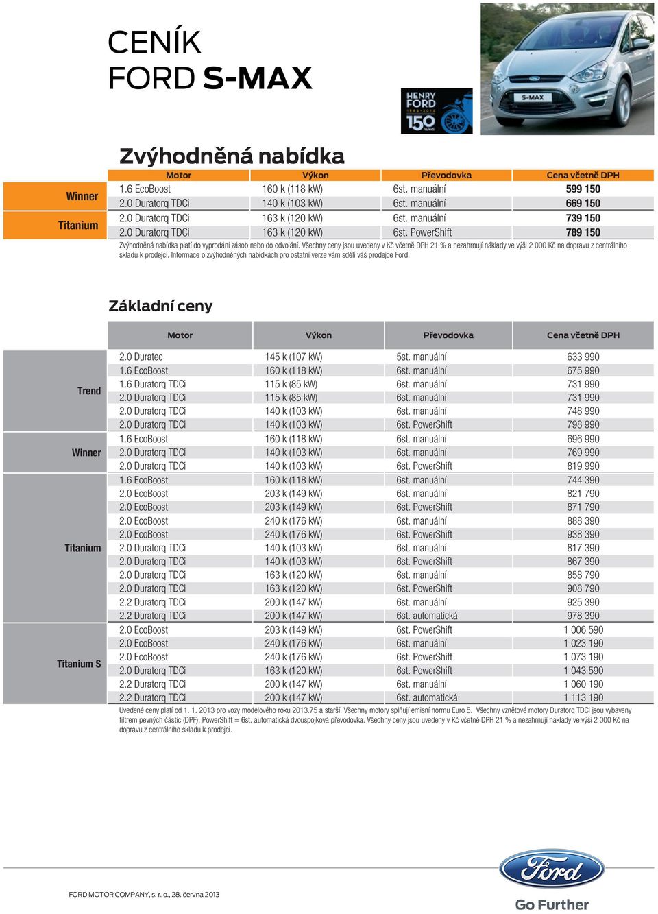 Všechny ceny jsou uvedeny v Kč včetně DPH 21 % a nezahrnují náklady ve výši 2 000 Kč na dopravu z centrálního skladu k prodejci.