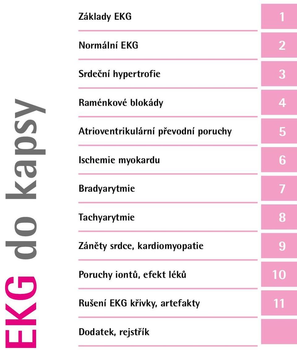 myokardu Bradyarytmie Tachyarytmie Záněty srdce, kardiomyopatie