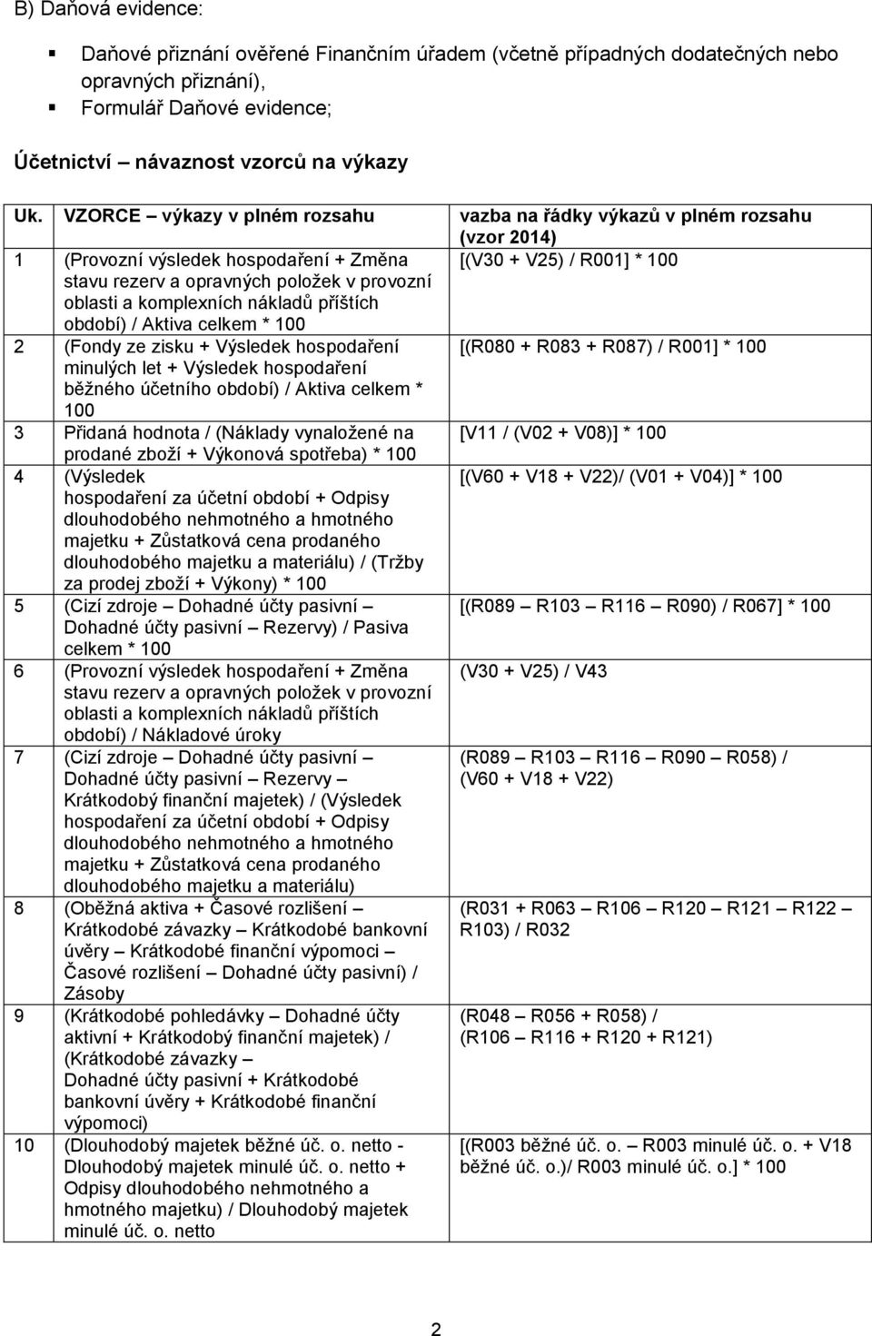 komplexních nákladů příštích období) / Aktiva celkem * 2 (Fondy ze zisku + Výsledek hospodaření [(R080 + R083 + R087) / R001] * minulých let + Výsledek hospodaření běžného účetního období) / Aktiva