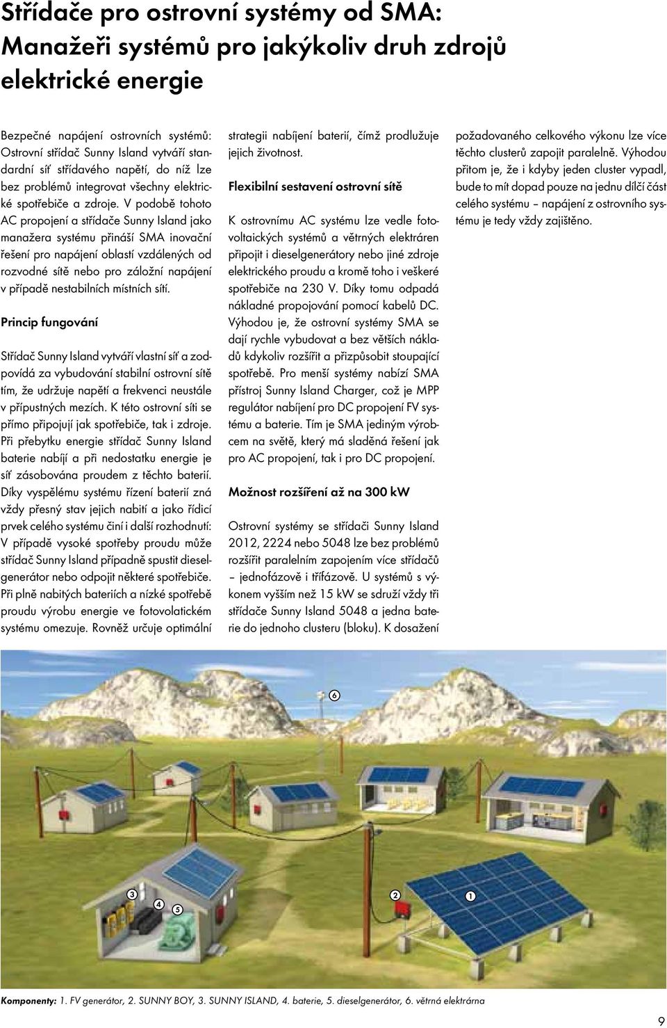 V podobě tohoto AC propojení a střídače Sunny Island jako manažera systému přináší SMA inovační řešení pro napájení oblastí vzdálených od rozvodné sítě nebo pro záložní napájení v případě