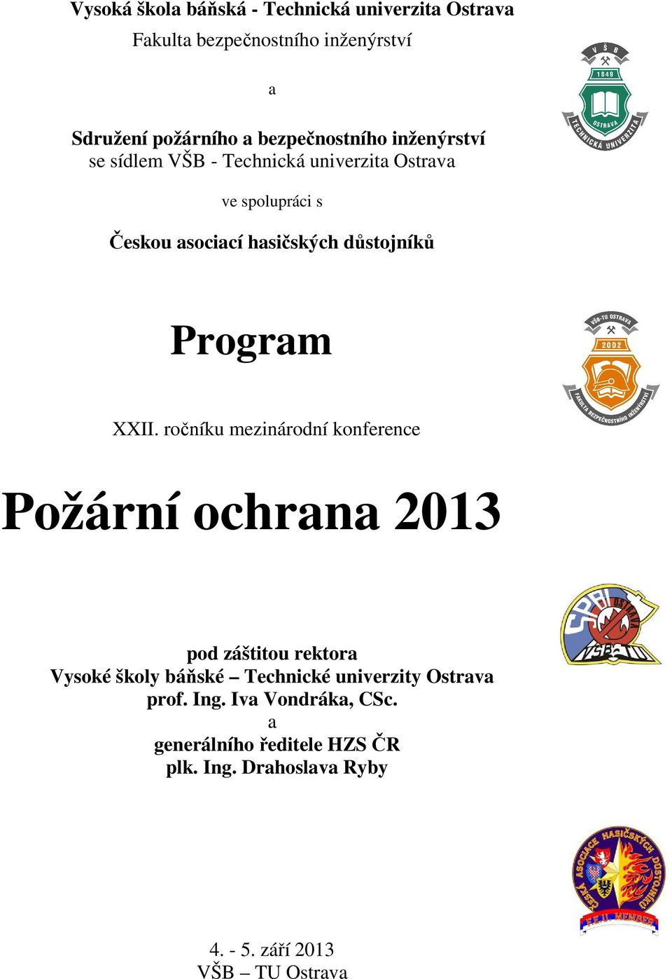 důstojníků Program XXII.