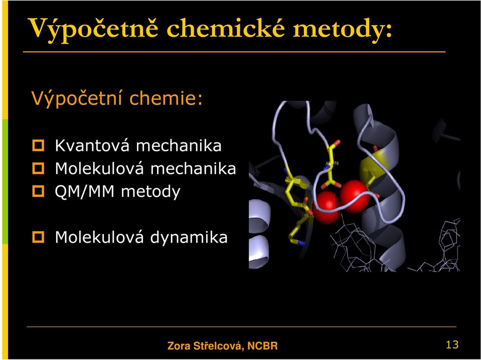 mechanika Molekulová mechanika