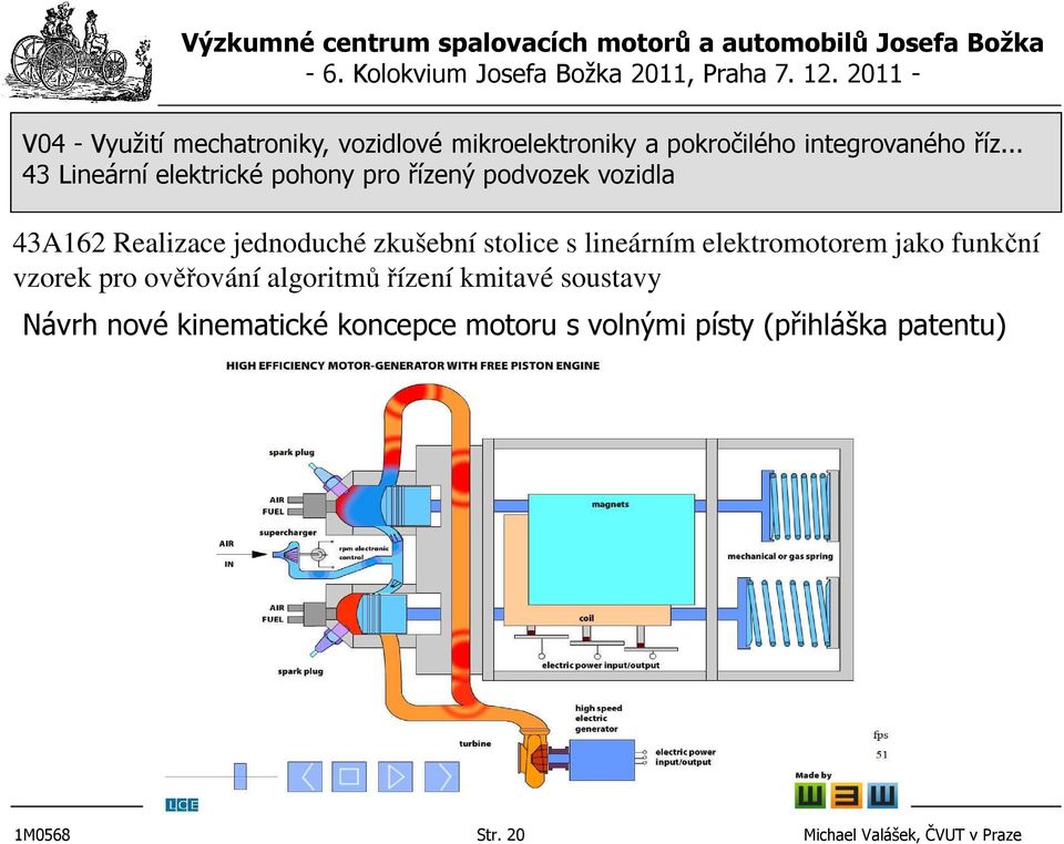 řízení kmitavé soustavy Návrh nové kinematické koncepce motoru s