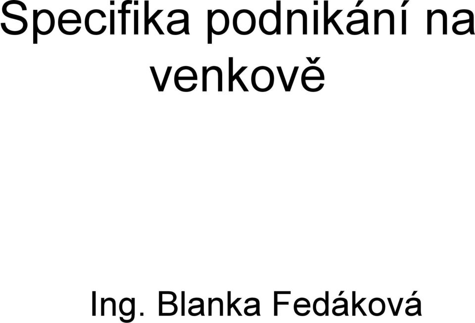venkově Ing.