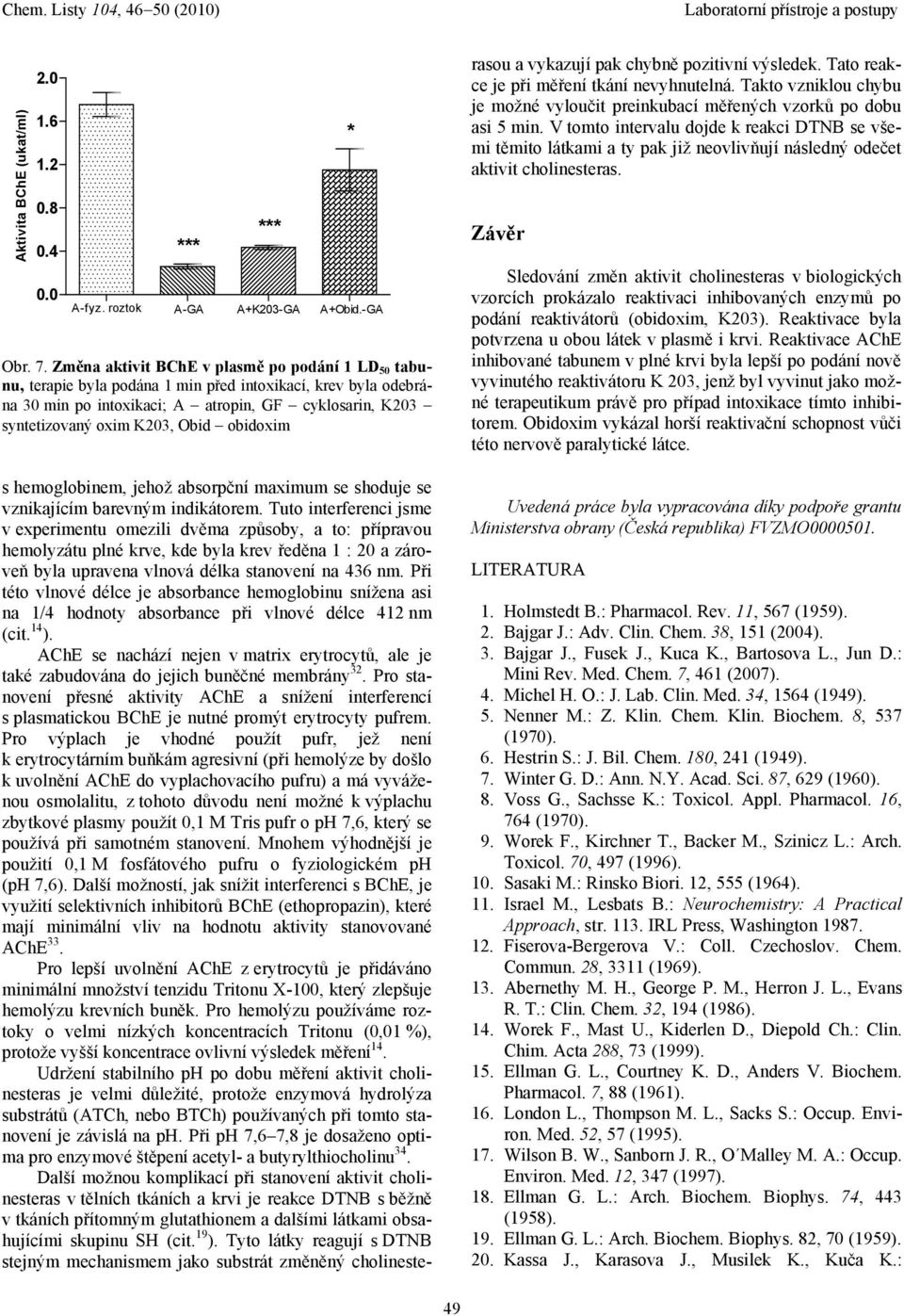 obidoxim * s hemoglobinem, jehož absorpční maximum se shoduje se vznikajícím barevným indikátorem.