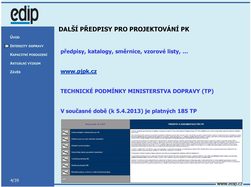 cz TECHNICKÉ PODMÍNKY MINISTERSTVA DOPRAVY (TP)