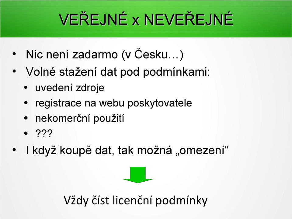 na webu poskytovatele nekomerční použití?