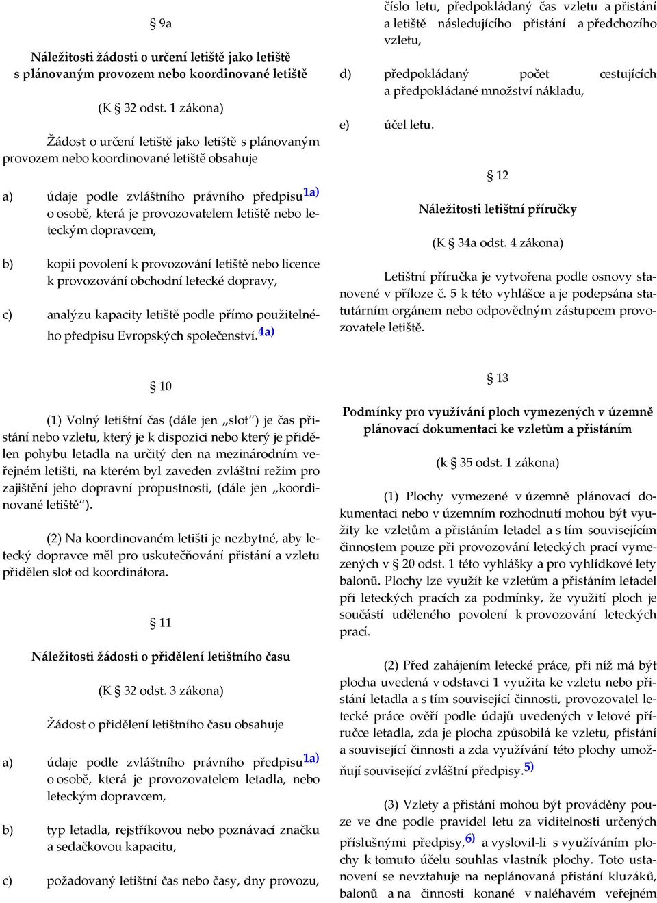 leteckým dopravcem, b) kopii povolení k provozování letiště nebo licence k provozování obchodní letecké dopravy, c) analýzu kapacity letiště podle přímo použitelného předpisu Evropských společenství.