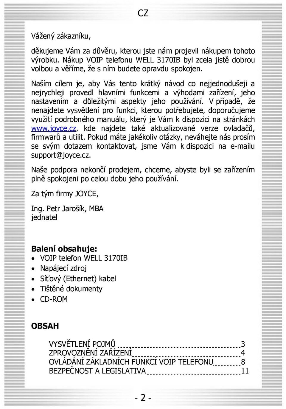 WELL 3170IB VOIP telefon - PDF Stažení zdarma