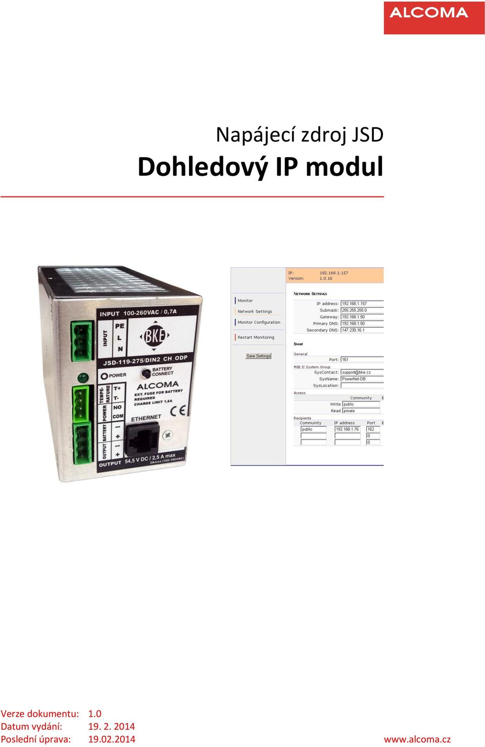 0 Datum vydání: 19. 2.