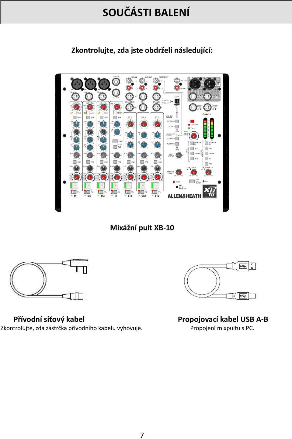 kabel Zkontrolujte, zda zástrčka přívodního kabelu