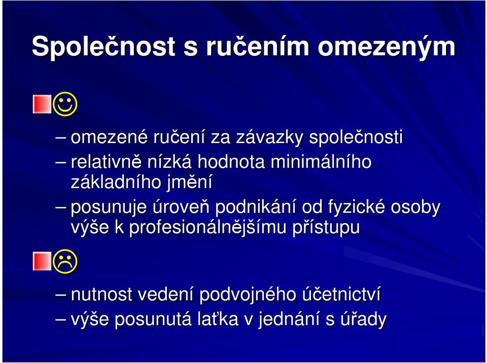 podnikání od fyzické osoby výše k profesionálnějšímu přístupu