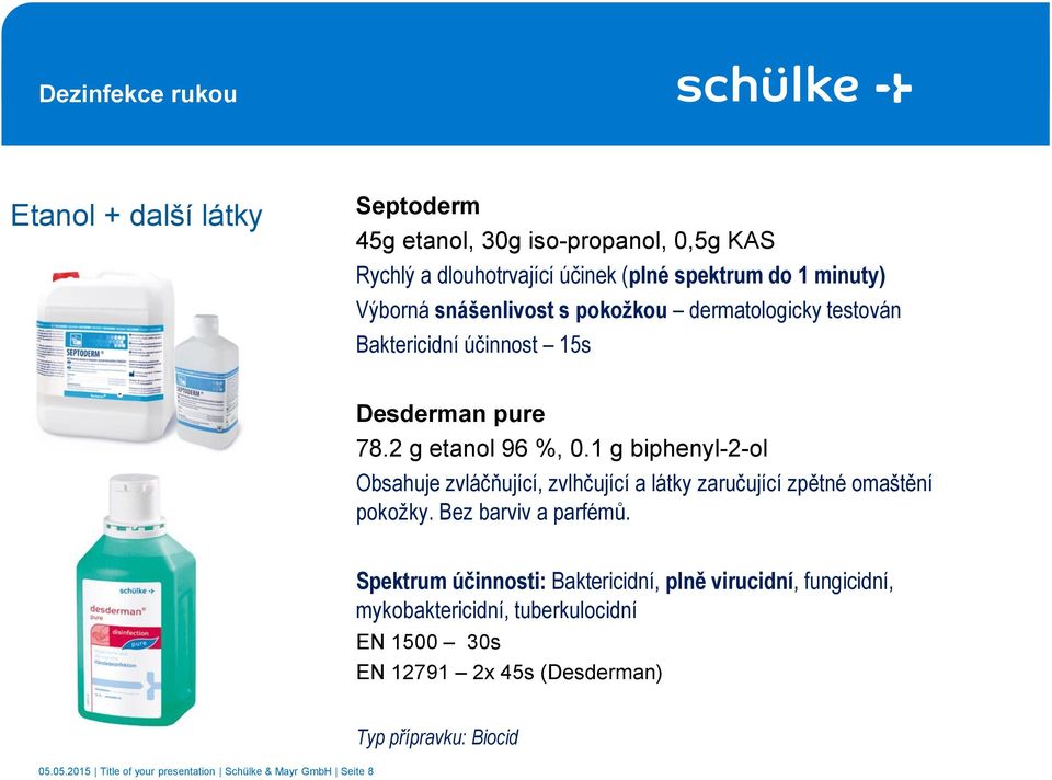 1 g biphenyl-2-ol Obsahuje zvláčňující, zvlhčující a látky zaručující zpětné omaštění pokožky. Bez barviv a parfémů.