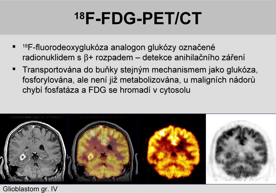 mechanismem jako glukóza, fosforylována, ale není již metabolizována, u