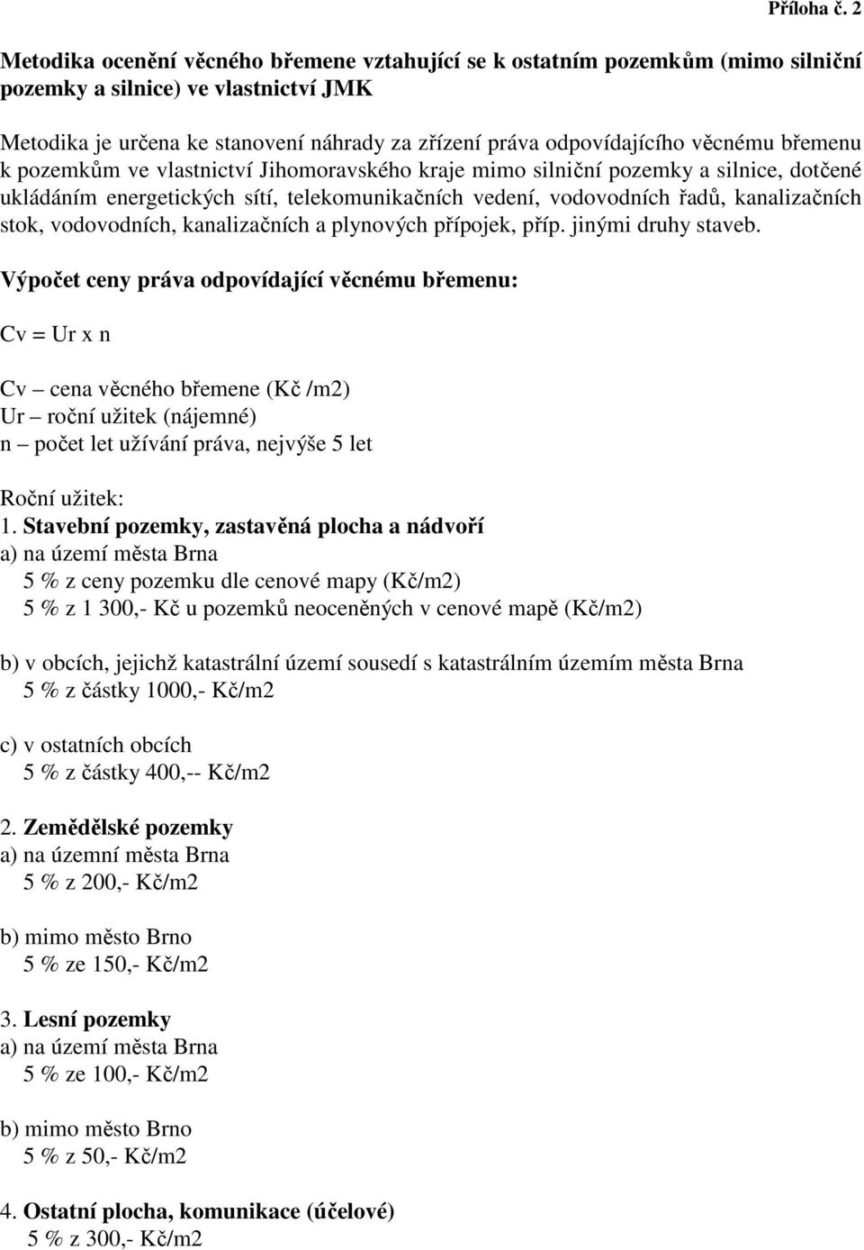 věcnému břemenu k pozemkům ve vlastnictví Jihomoravského kraje mimo silniční pozemky a silnice, dotčené ukládáním energetických sítí, telekomunikačních vedení, vodovodních řadů, kanalizačních stok,