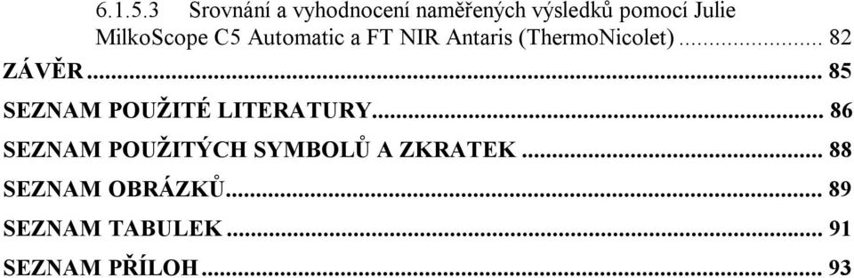 C5 Automatic a FT NIR Antaris (ThermoNicolet)... 82 ZÁVĚR.