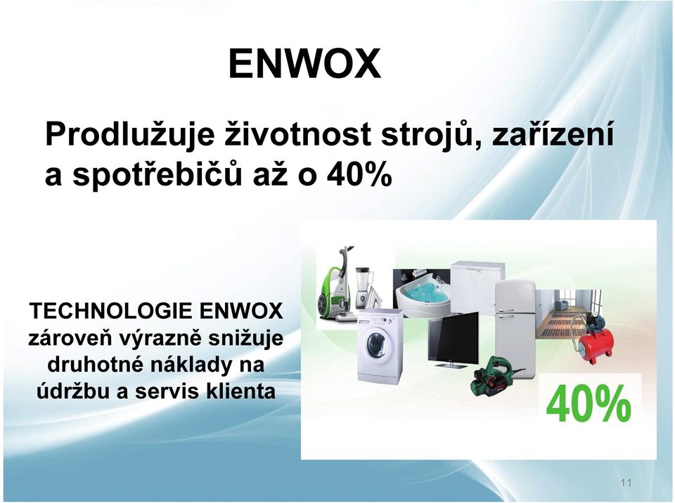 TECHNOLOGIE ENWOX zároveň výrazně