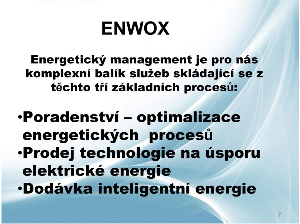 Poradenství optimalizace energetických procesů Prodej