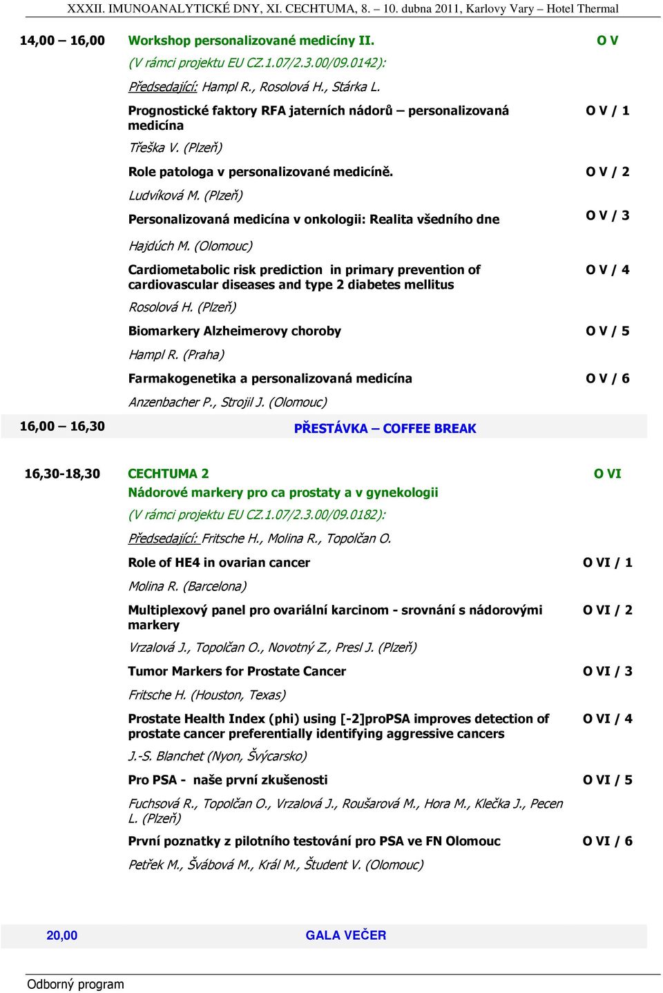 (Plzeň) Personalizovaná medicína v onkologii: Realita všedního dne O V / 3 Hajdúch M.