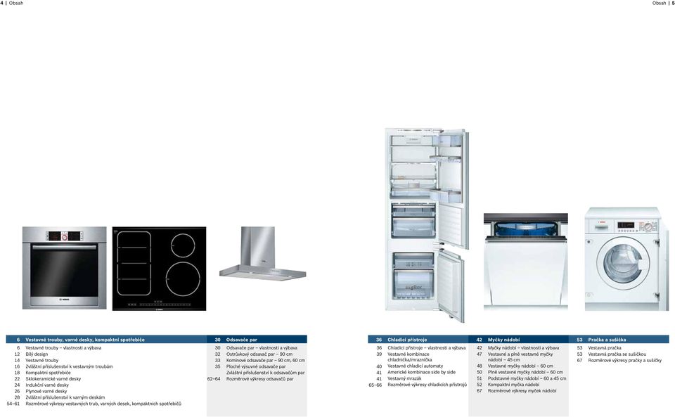 varných desek, kompaktních spotřebičů 30 32 33 35 62 64 Odsavače par vlastnosti a výbava Ostrůvkový odsavač par 90 Komínové odsavače par 90, 60 Ploché výsuvné odsavače par Zvláštní příslušenství k