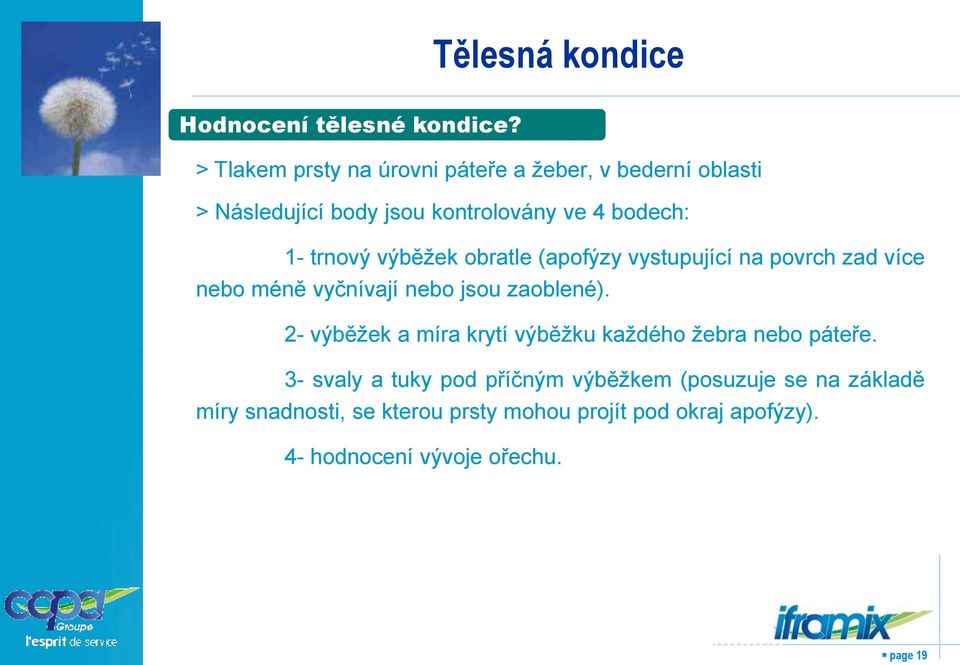 výběžek obratle (apofýzy vystupující na povrch zad více nebo méně vyčnívají nebo jsou zaoblené).