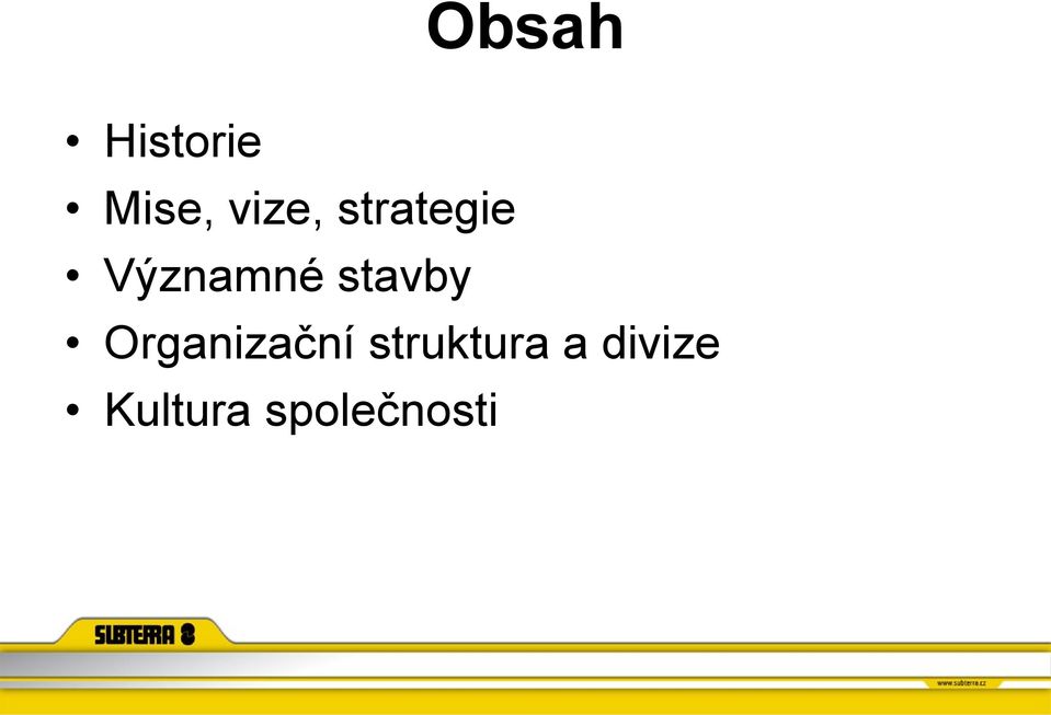 stavby Organizační