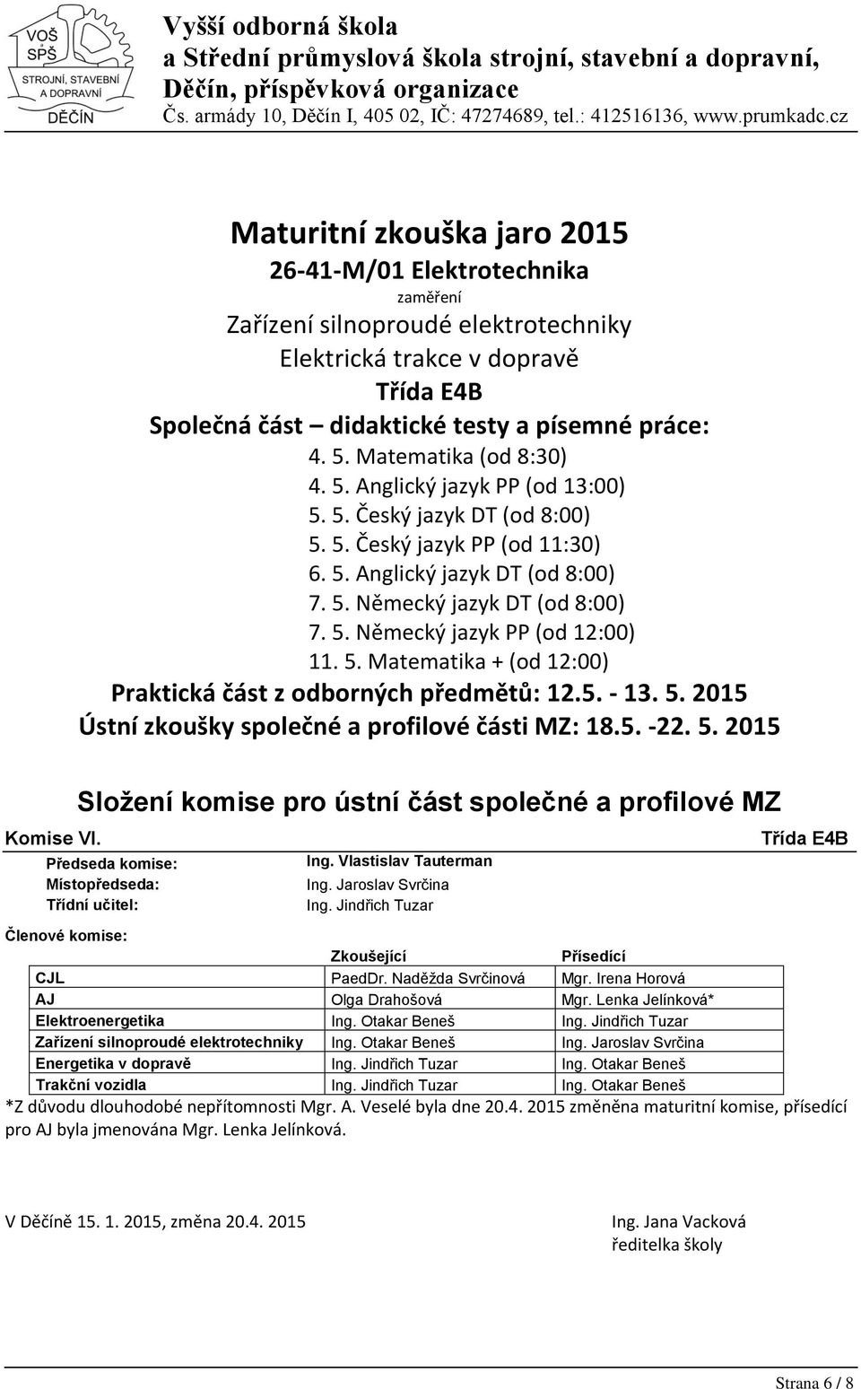 Jindřich Tuzar Zařízení silnoproudé elektrotechniky Ing. Otakar Beneš Ing. Jaroslav Svrčina Energetika v dopravě Ing. Jindřich Tuzar Ing. Otakar Beneš Trakční vozidla Ing.