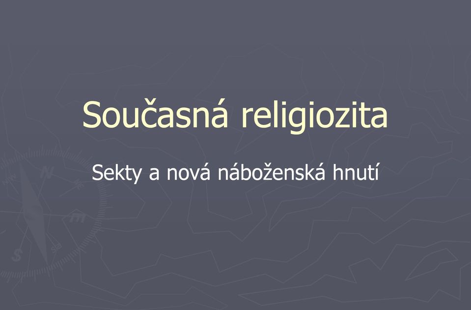 Sekty a nová