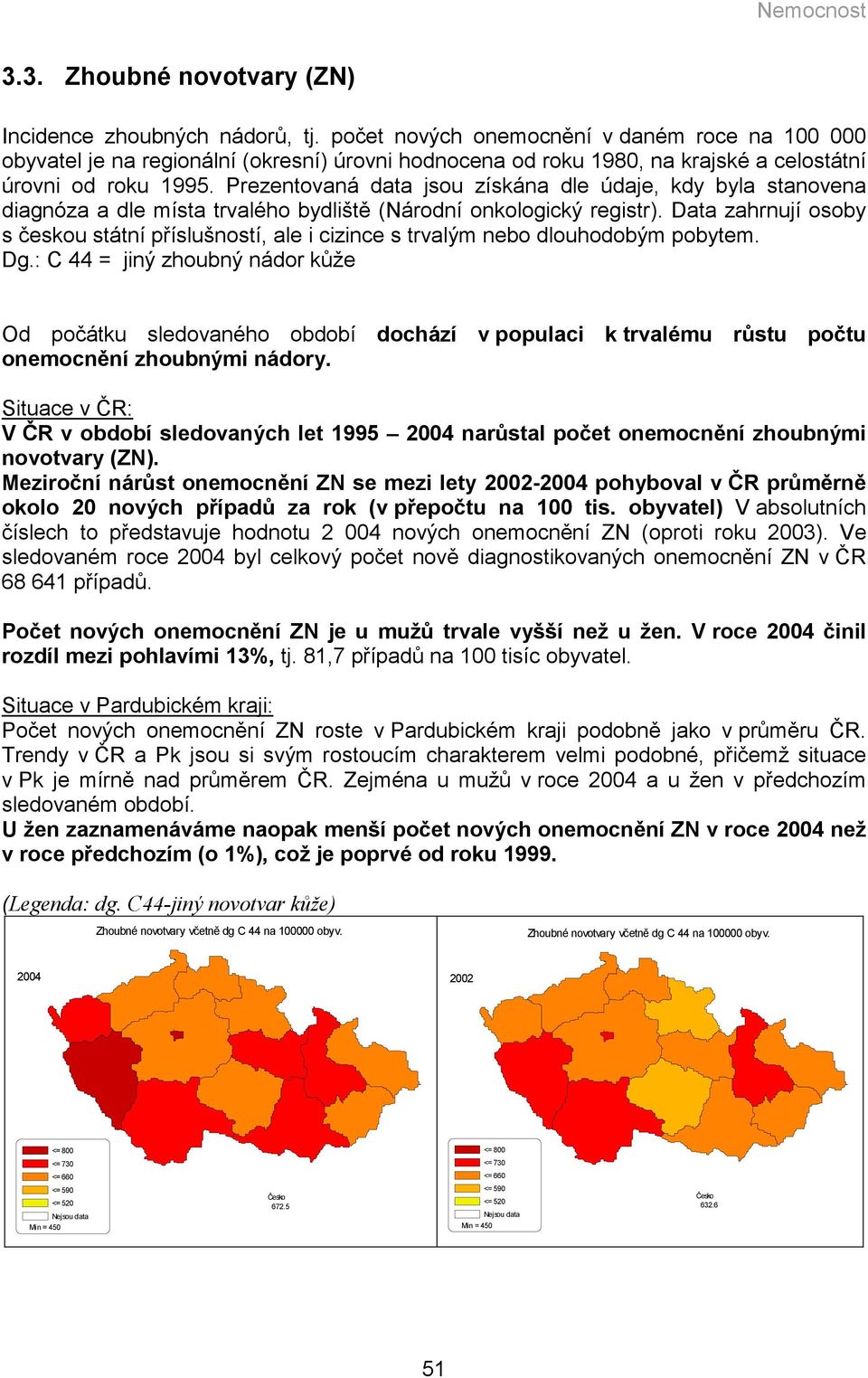 Prezentovaná data jsou získána dle údaje, kdy byla stanovena diagnóza a dle místa trvalého bydliště (Národní onkologický registr).