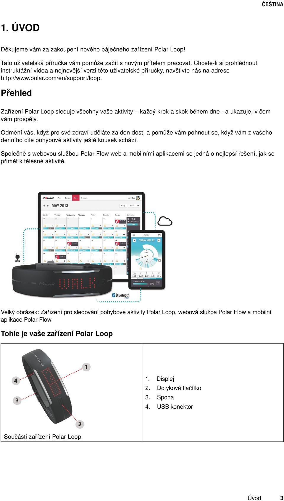 Přehled Zařízení Polar Loop sleduje všechny vaše aktivity každý krok a skok během dne - a ukazuje, v čem vám prospěly.