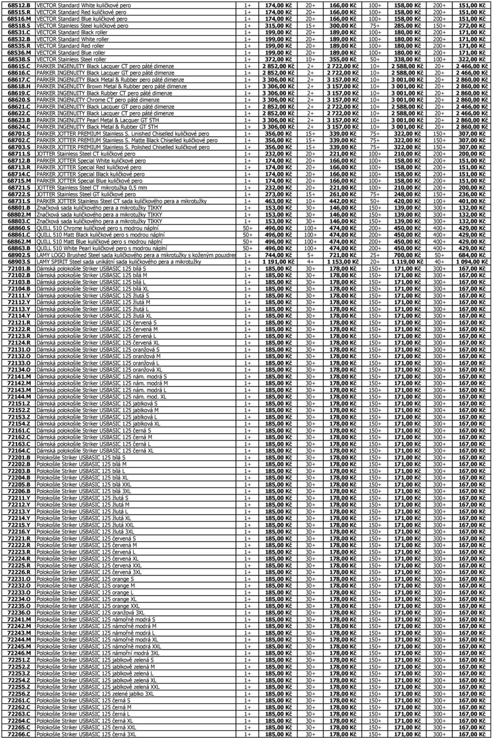 M VECTOR Standard Blue kuličkové pero 1+ 174,00 Kč 20+ 166,00 Kč 100+ 158,00 Kč 200+ 151,00 Kč 68518.