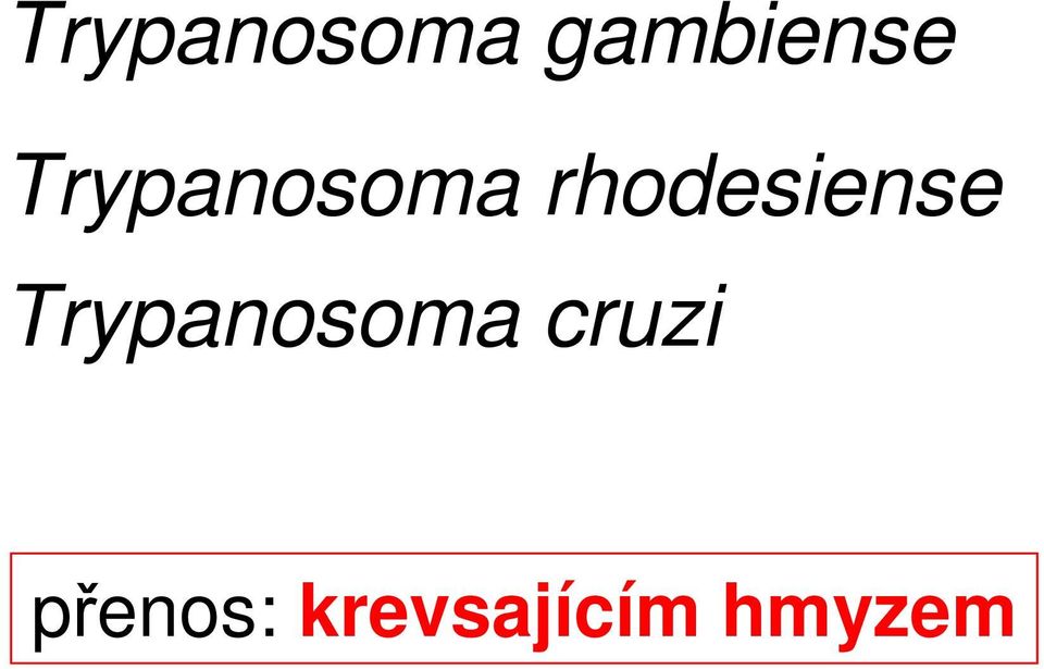 rhodesiense  cruzi