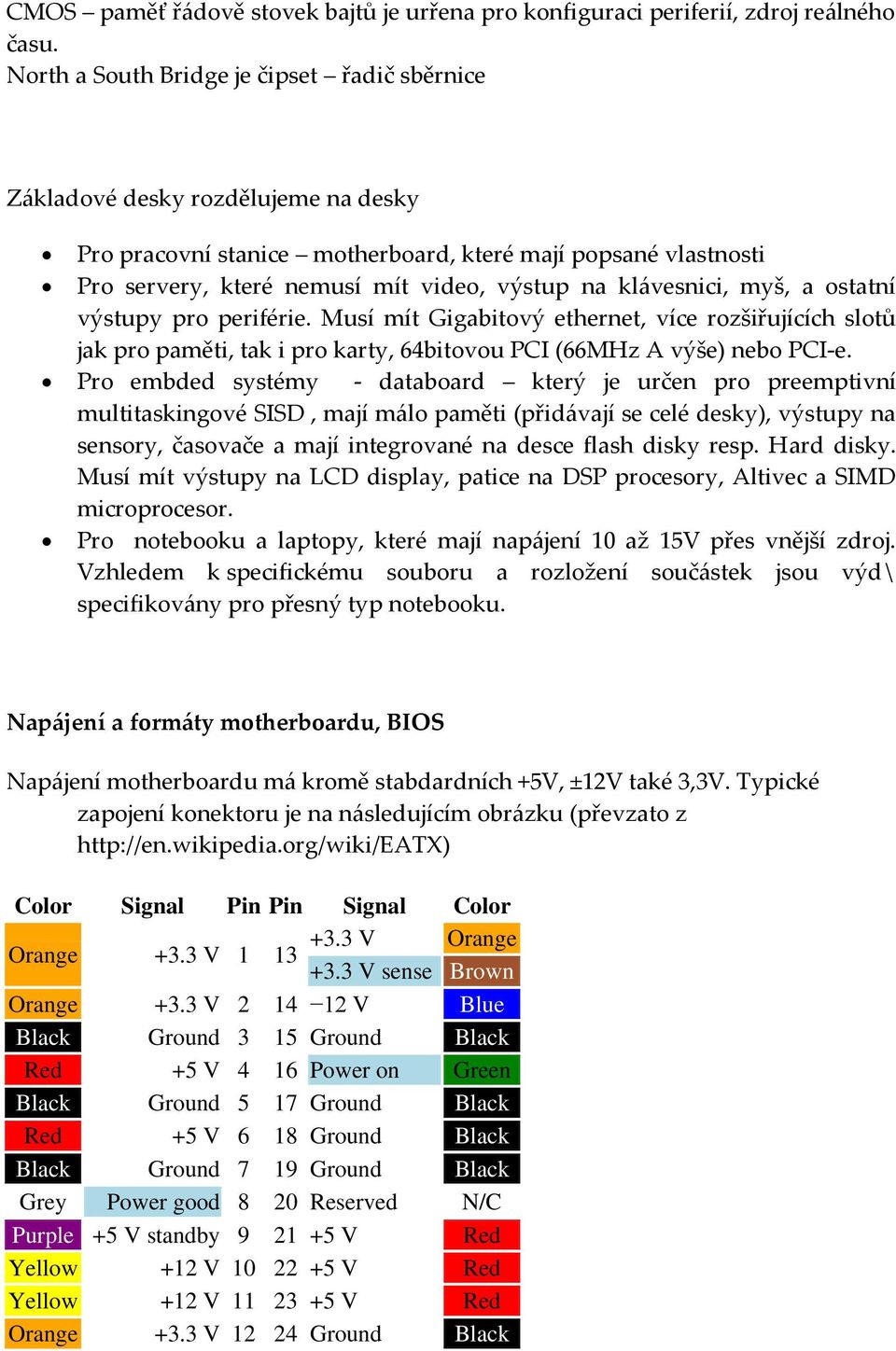 kl{vesnici, myš, a ostatní výstupy pro periférie. Musí mít Gigabitový ethernet, více rozšiřujících slotů jak pro paměti, tak i pro karty, 64bitovou PCI (66MHz A výše) nebo PCI-e.