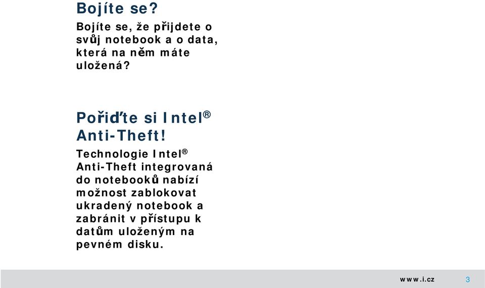 uložená? Pořiďte si Intel Anti-Theft!